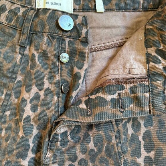 One Teaspoon Sinners Women’s 27 Leopard Print Barrel Harem Pants 100% Cotton - Picture 9 of 15